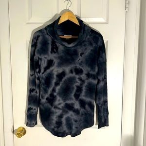 Anthropologie tie-dyed, thermal cowl neck sweater